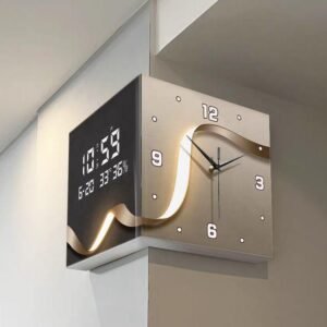 Wall Deco - Jam sudut digital - Contempo Ledline uk 26x26cm