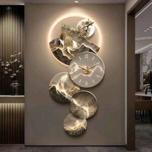 Wall Deco - Scenery Clock Vertical uk 60x120cm + Remote