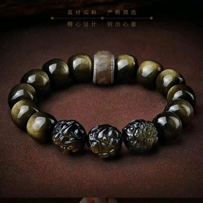 Golden Obsidian Pixiu Bracelet P16cm