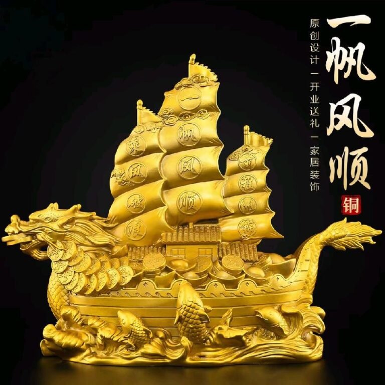 Pajangan Kapal Naga - Yi Fan Feng Shun uk.19x6.5x15.6cm