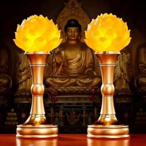 Lampu Altar Liuli - Teratai Besar uk.11x29cm (3warna LED)