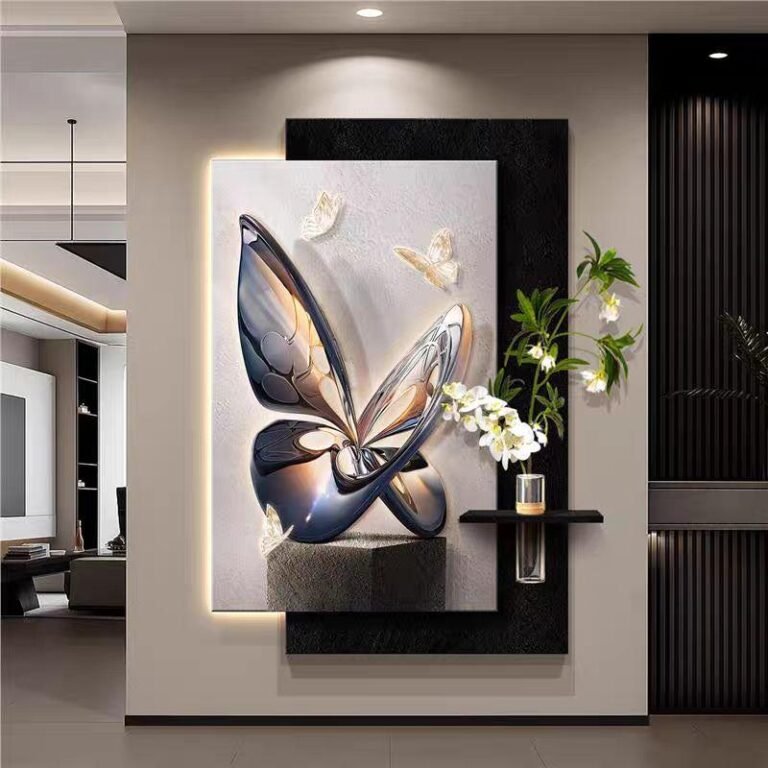 Wall Deco Duo - Butterfly Flora uk 90x130cm + Remote