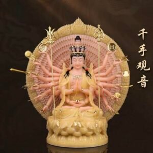 Rupang Qian Shou Guan Yin - Marmer Giok 16Inch uk 28x27x43cm