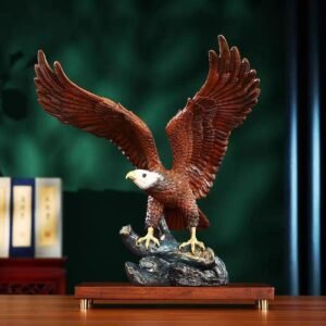 Pajangan Elang - Crimson Eagle of Fortune uk.29.5x26x23cm + Dudukan