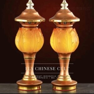 Sepasang Lampu Altar Liuli - Lotus uk. 9.8x28.8cm