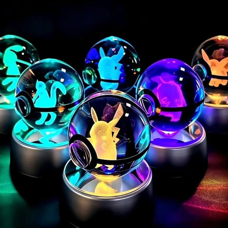 Crystal Orb Pokeball uk.5x5cm + LED base