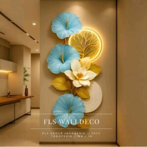 Wall Deco - Blue Harmony Floral uk.40x120cm
