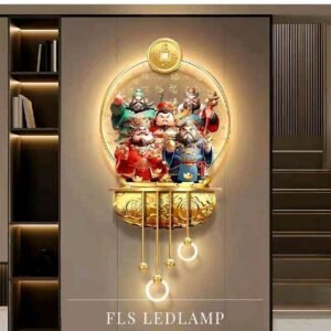 Wall Deco - 5 Lu Cai Shen Wealthbowl LED uk.80x160cm + Remote