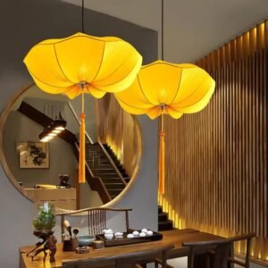 Lampu Chinese Style Kuning uk 40x40x15cm