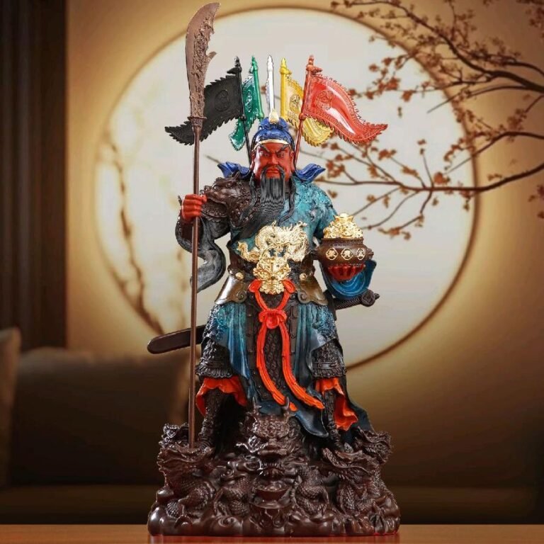 Rupang Guan Gong 5 Bendera 12Inch/33cm (Kuningan)
