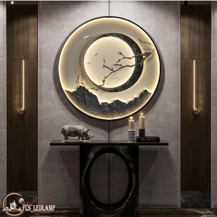 Painting LED Lunar Gravel Deer A Frame Gold set