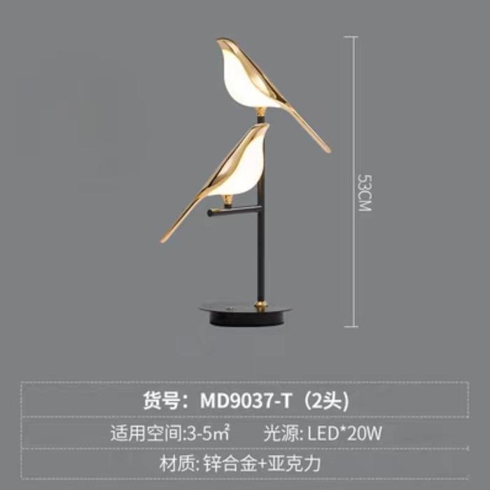 Table Lamp Golden Canaries uk 53cm