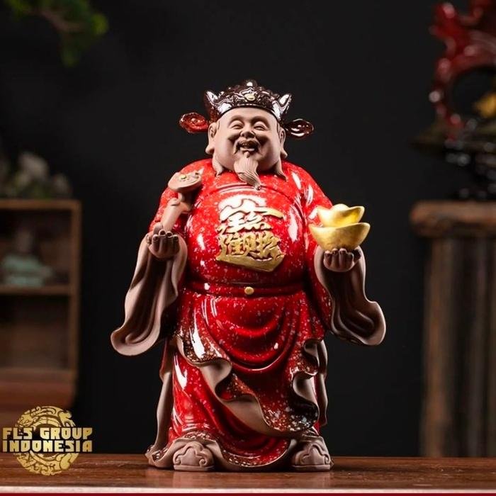Dehua Cai Shen Ye Wan She Ru Yi 28.5cm