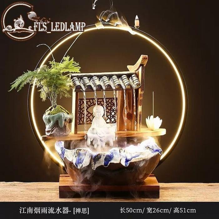 Lampu LED Fengshui Rejeki mengalir seperti Air mengalir