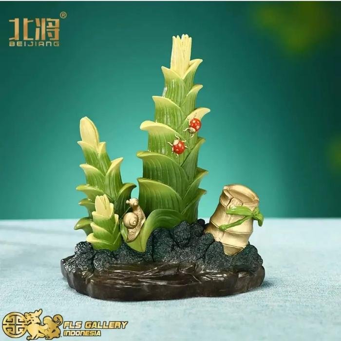 Bronze Jie Jie Gao Sheng (Bamboo) uk.16.6x12.5x19.7cm