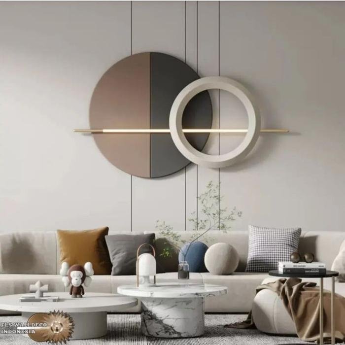 Walldeco Metal Circular ArtLED uk.120x70cm (cust warna)