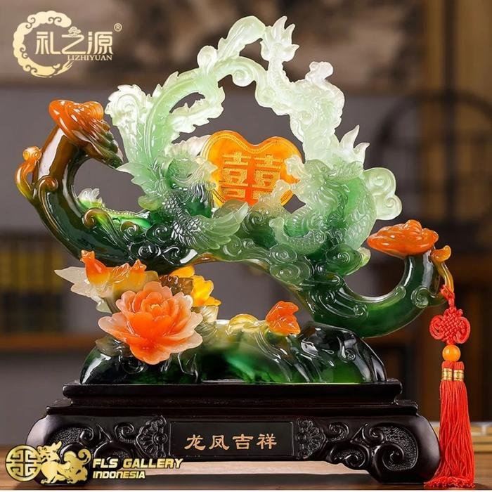 Pajangan Fengshui Long Feng Ji Xiang L 42cm