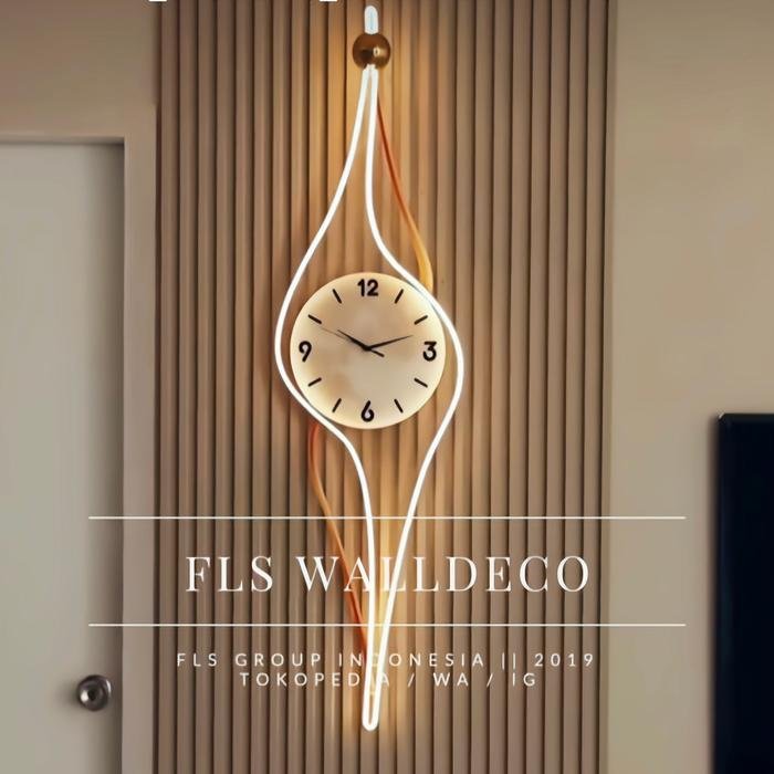 Wall Deco Jam Dinding Modern Led uk 36x138cm (Powerbank)