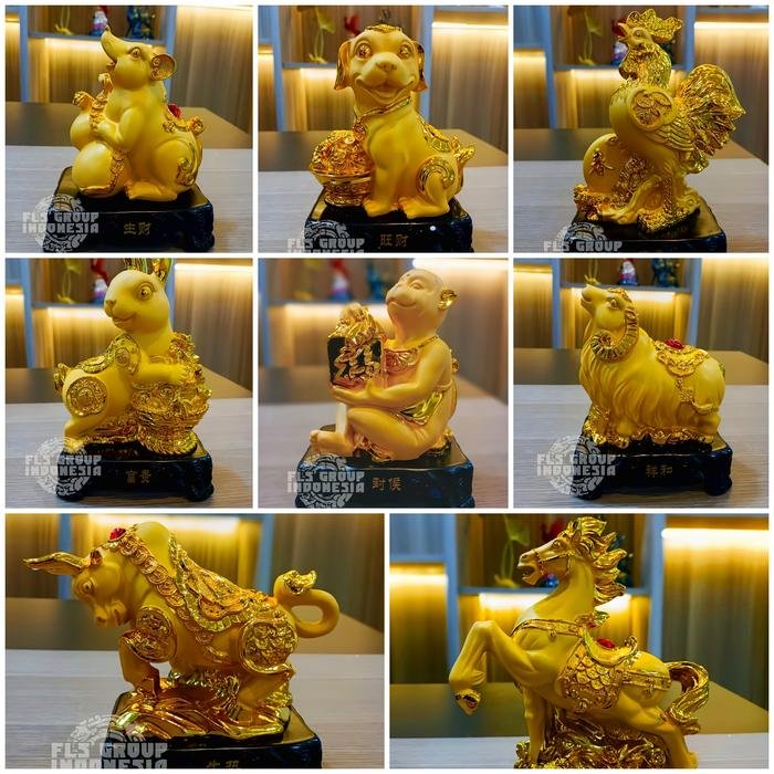 Pajangan 12 Shio Goldsands uk.S