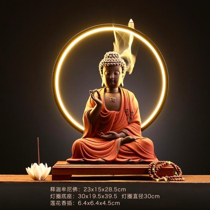 LED Feature Buddha set uk.30x19.5x39.5cm
