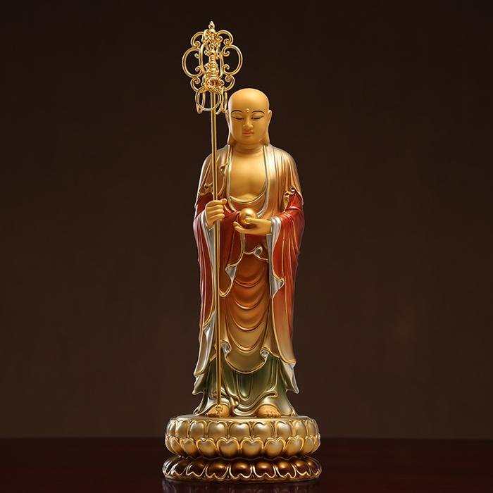 Rupang Kuningan Ksitigarbha Bodhisattva 28-34cm standar dan premium