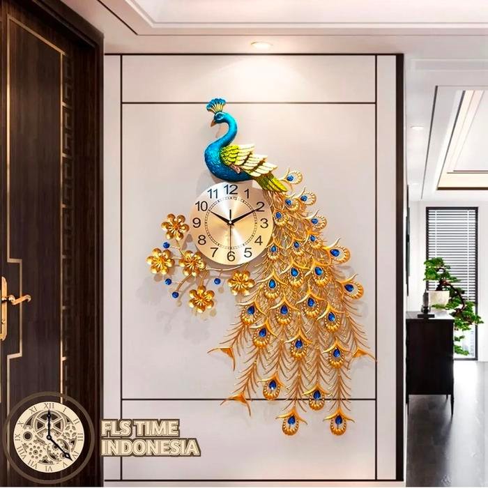 Jam Dinding Merak Golden 60x93cm