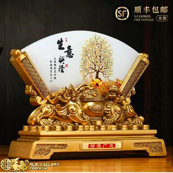 Pajangan Giok Cai Yuan Guang Jin 32cm