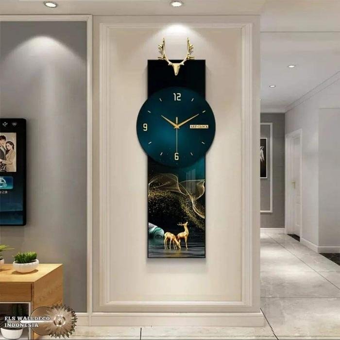 Wall Deco Jam Lumina Deer Clock B