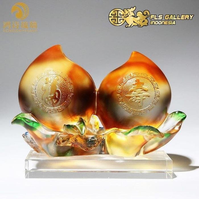 Pajangan Liu Li Double Longevity Peach