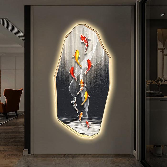 Wall Deco LED Luminous 9 Koi's B