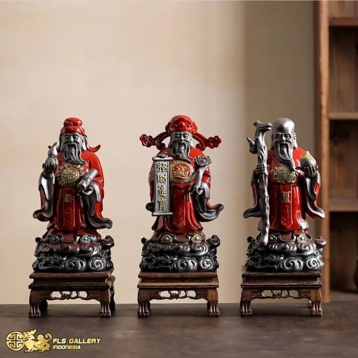 Dehua Crimson Fu Lu Shou set (Premium)