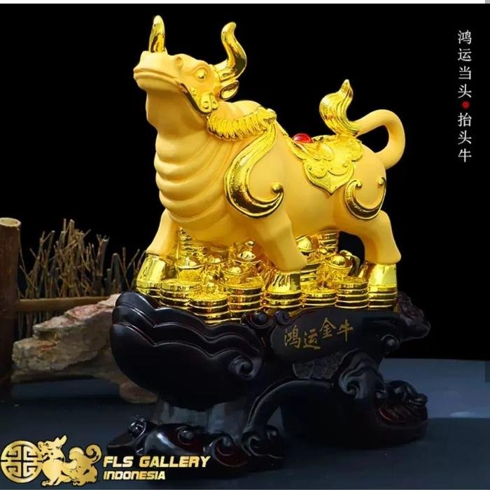 Pajangan Hong Yin Jin Niu (Banteng) uk.18x10x22cm