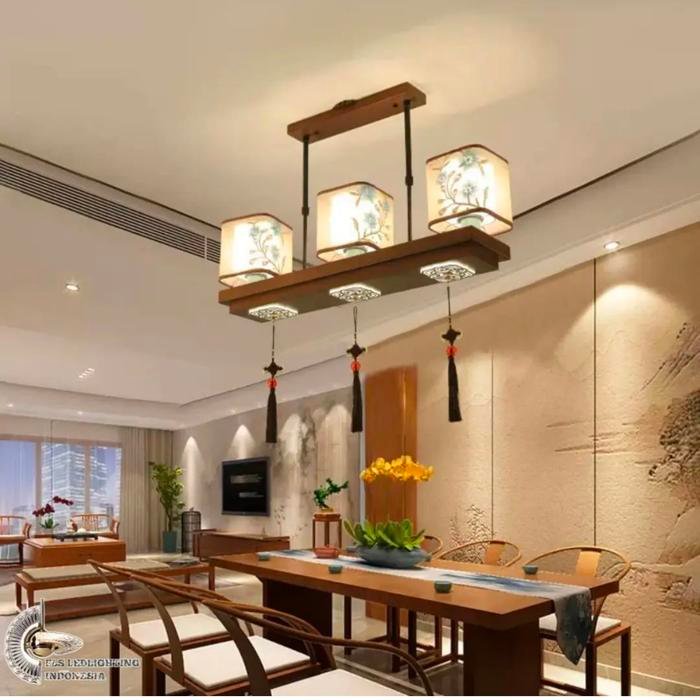 Lampu Gantung Oriental Magpie Wis 3 uk 85x16x40cm