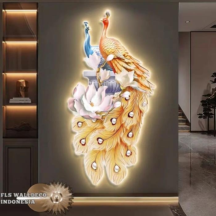 Wall Deco LED Pairs of Peacock