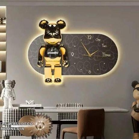 Wall Deco Golden BB Clock set