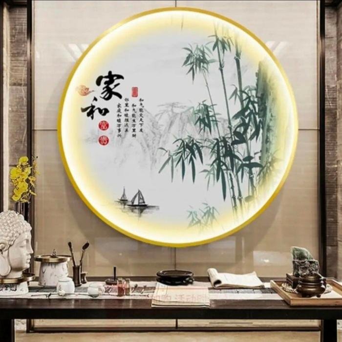 Painting LED Jie Jie Gao Sheng 120cm Frame Gold + Remote Control
