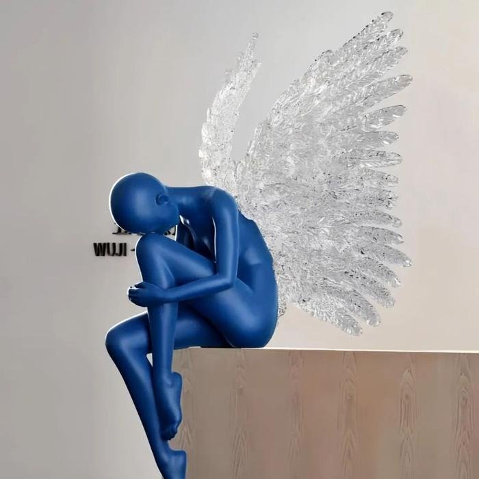 Angel’s Wings Art Body Dark Grey Wings White Transparan