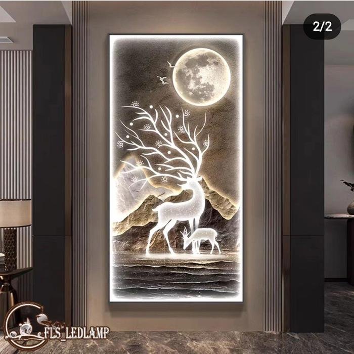 Painting LED Brighta Deer Frame Gold set