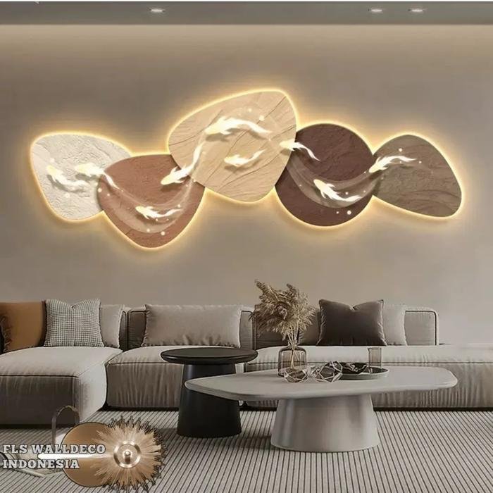 Wall Deco 9 Koi's Rocks