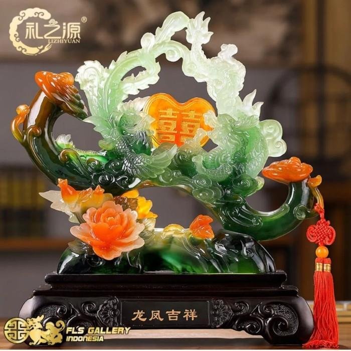 Pajangan Fengshui Long Feng Ji Xiang M 28cm