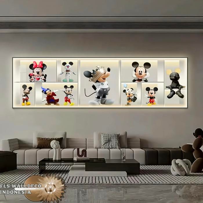 Wall Deco Mickey and Minnie Mouse Led