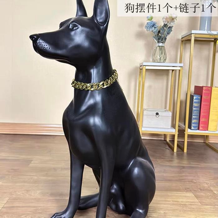 Black Dog Sit and Stand