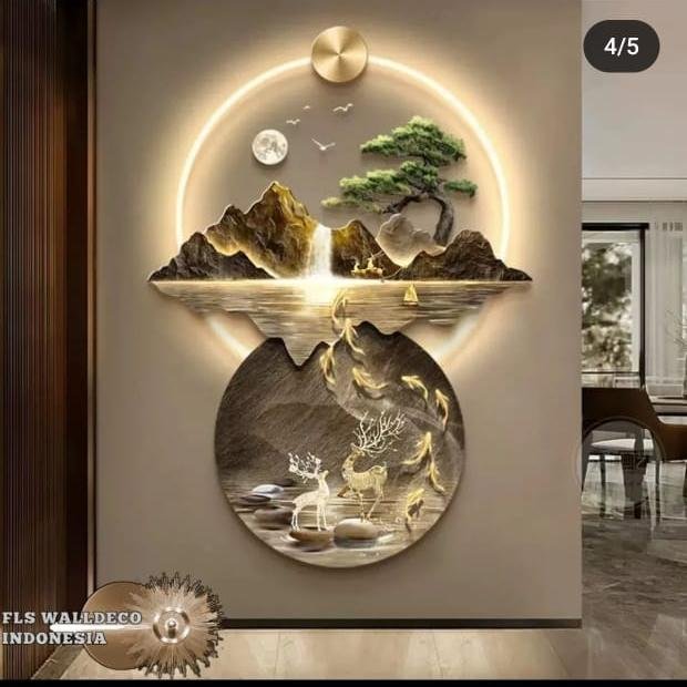 Wall Deco 9 Koi's Fortune Deer sr
