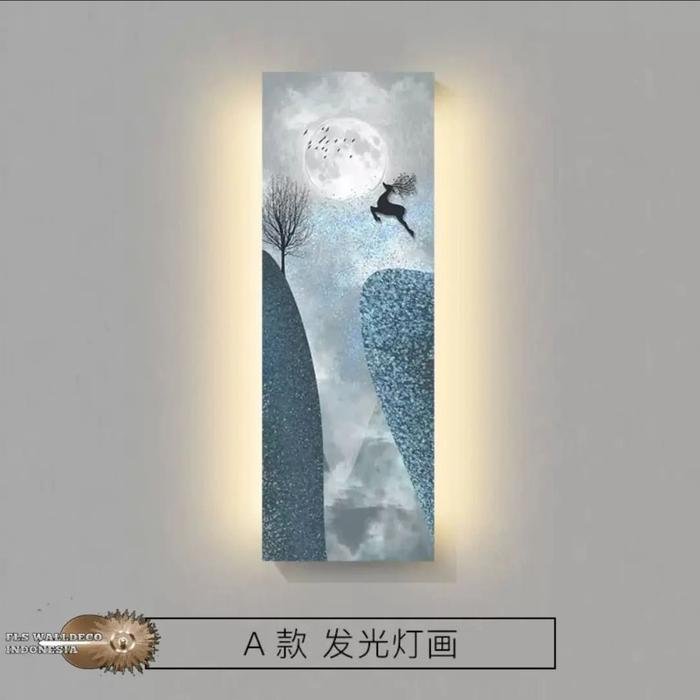 Wall Deco Blue Deer A atau B