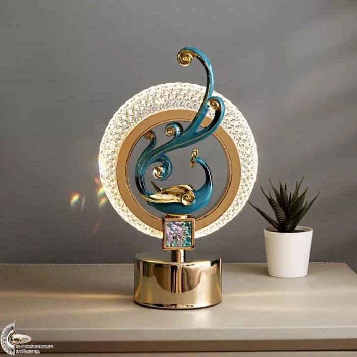 Lamp Gems Peacock uk.17x22cm 8Watt
