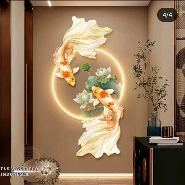 Wall Deco Koi's Lotus Ponds LED