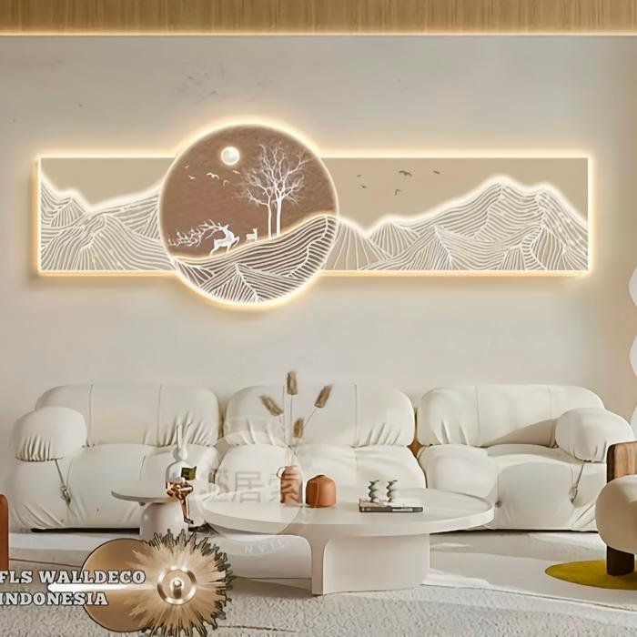 Wall Deco Hiasan dinding Deer and Mountain
