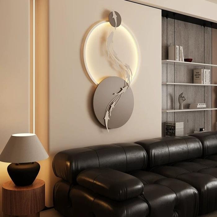 Wall Deco Hiasan Dinding 3D Flowing Fish