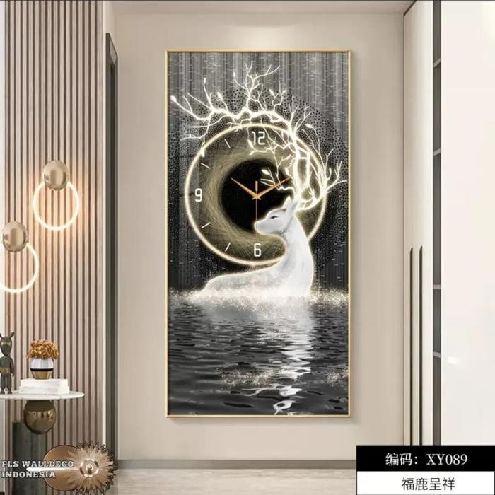 Wall Deco Jam dinding Lumina Deer series