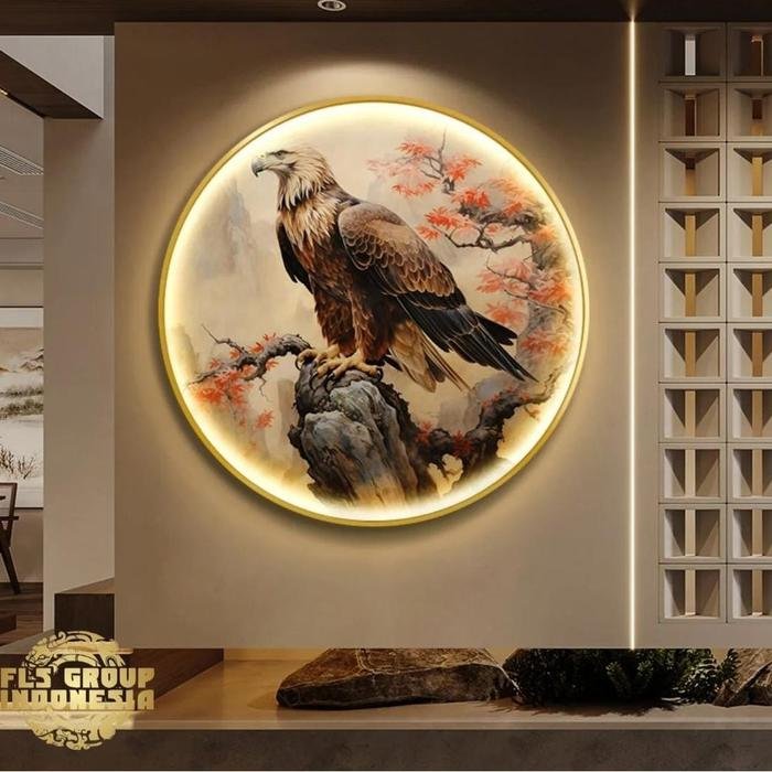 Painting Led Orient Eagle (Valley) Frame Gold set